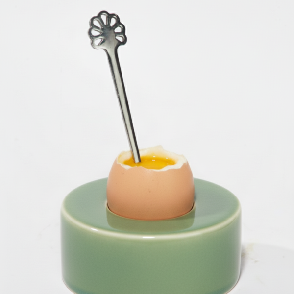 coquetier en céramique vert